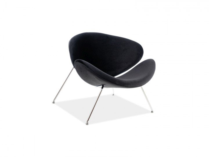 Крісло Signal Major Velvet Чорний / Хром (Bluvel 19)